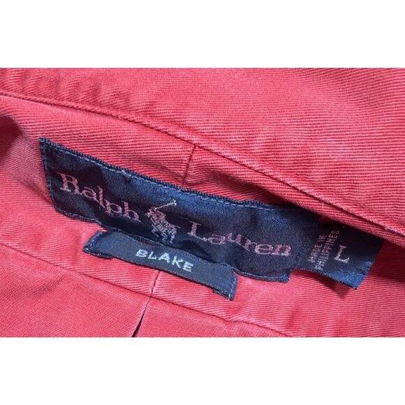 Polo Ralph Lauren Blake Button Up Shirt L Red Pony Long Sleeve - Picture 6 of 6